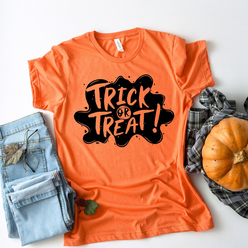 Halloween Trick or Treat Sweatshirt, Cute Halloween Tshirt, Halloween Sweatshirt, Pumpkin Sweatshirt, Halloween Witch Tee Youth Spooky Shirt.jpg