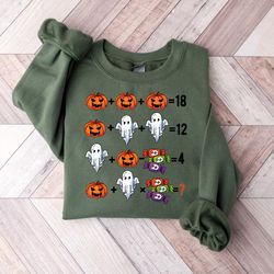 halloween math teacher shirt, spooky season funny equations, funny halloween appreciation gift for math teacher, algebra