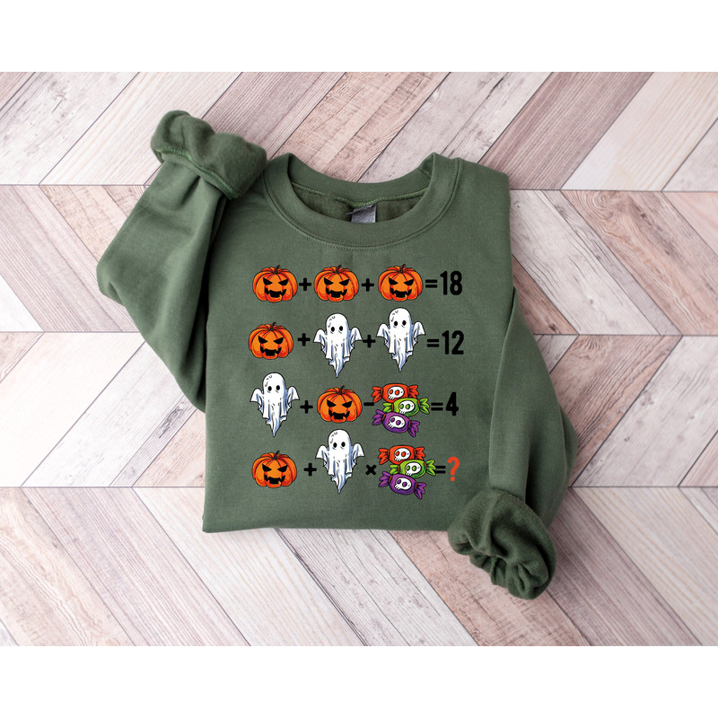 Halloween Math Teacher Shirt, Spooky Season Funny Equations, Funny Halloween Appreciation Gift For Math Teacher, Algebra Trick or Treat Gift.jpg
