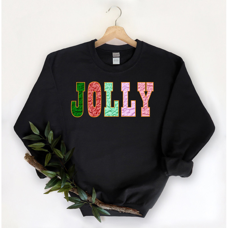 Jolly Shirt, Cute Christmas Sweatshirt, Minimalist, Christmas Gift for Her, Christmas Women Shirt, Holly Jolly Funny Christmas T-Shirt Gift.jpg