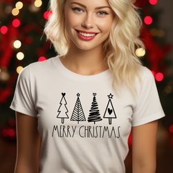 merry christmas tee, merry christmas shirt, womens christmas t-shirt, christmas tree shirt, womens christmas t-shirt