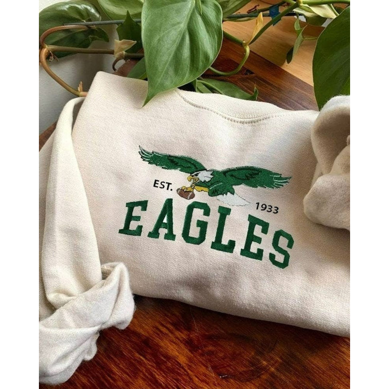 1933 Eagles Embroidered Sweatshirt, Eagles Crewneck Sweatshirt, Unisex Apparel, Gift for Fans.jpg