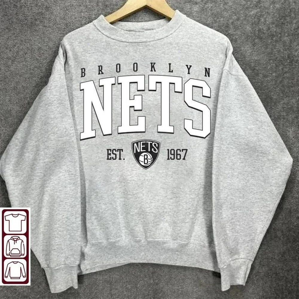 Vintage Brooklyn Nets Basketball, 90s Bootleg, T-Shirt Retro Style Sweatshirt Crewneck, fan gift, Brooklyn Nets shirt.jpg