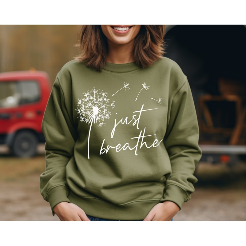 Cute Flying Dandelion Sweatshirt, Inspirational Shirt, Gift for Friend, Be Real, Not Perfect Hoodie, Positive Vibes Tee, Meditational Gift,.jpg