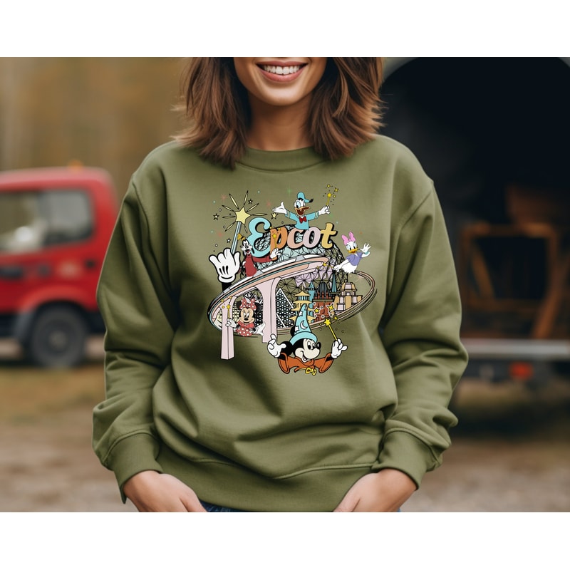 Disney Epcot Sweatshirt, Vintage Epcot 1982 Sweatshirt, Vintage Disney Hoodie, Mickey And Friends, Epcot Trip Sweatshirt, Disney Family Trip 1.jpg