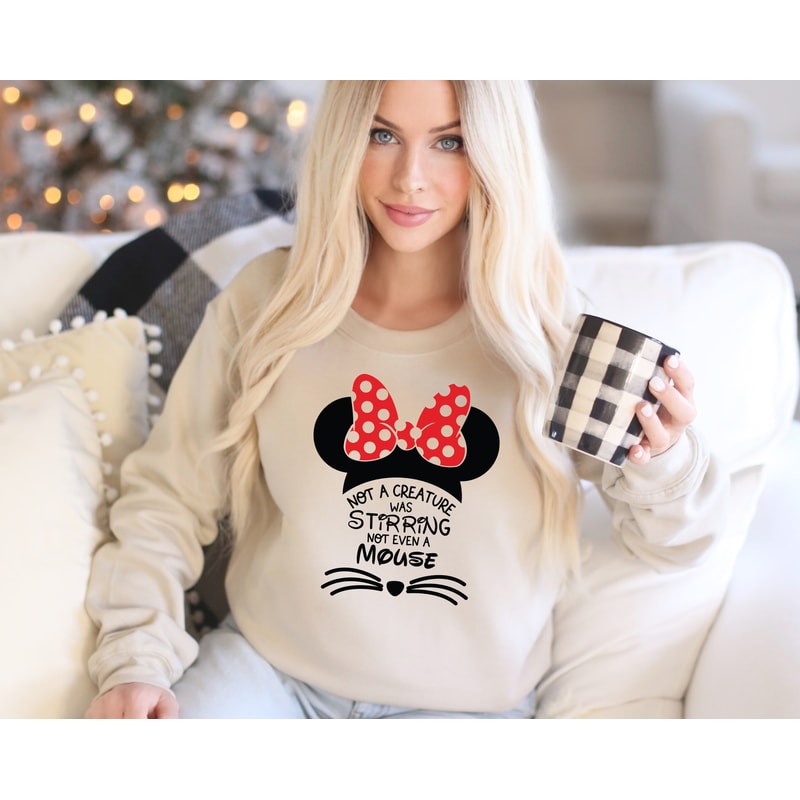 Disney Family Christmas Sweatshirts, Not A Creature Was Stirring Disney Top, Christmas Disney Group Sweatshirts, Disney Holiday Sweatshirts.jpg