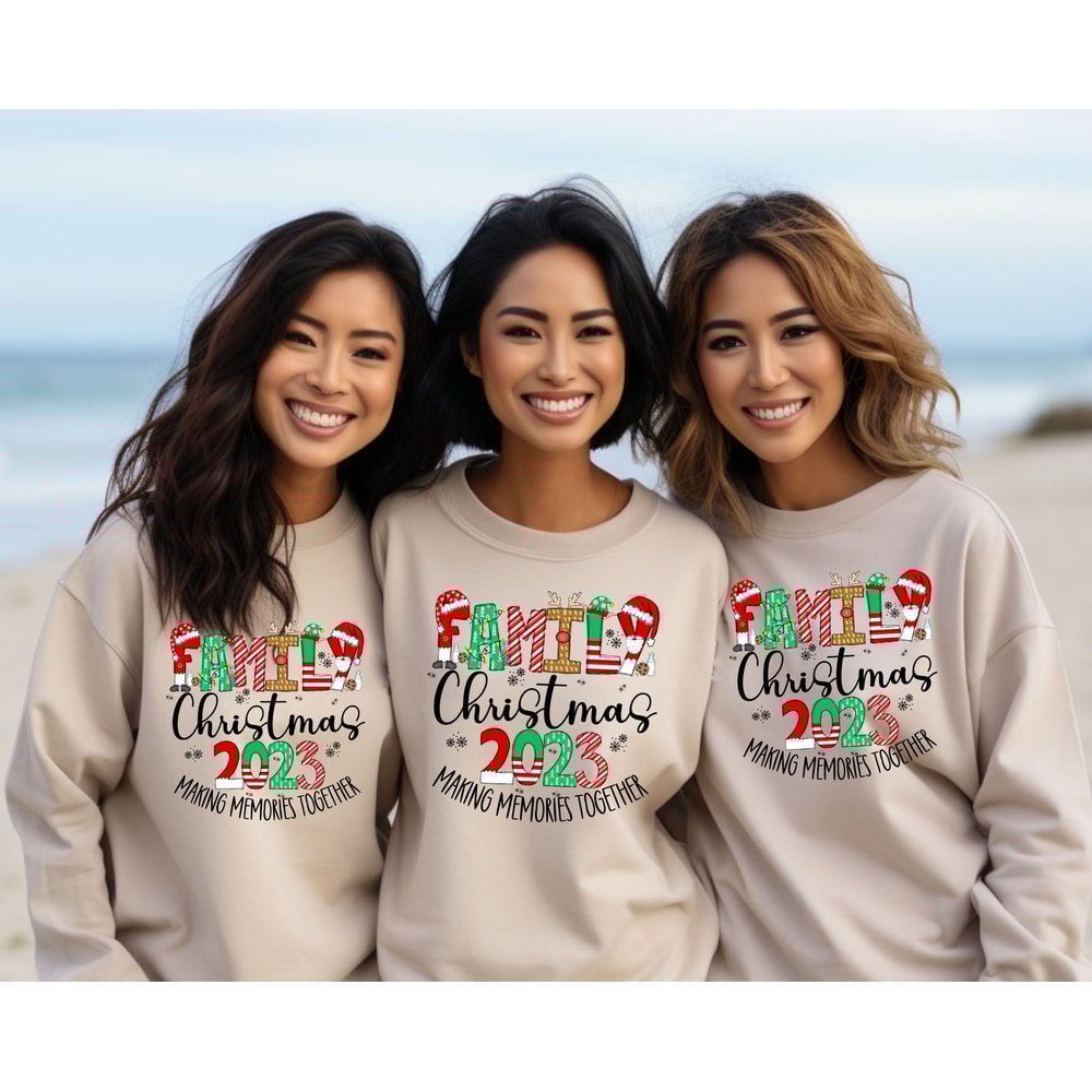 Family Christmas 2023 Making Memories Together Sweatshirts,Custom Family Christmas Sweatshirt,Making Memories Christmas Family Sweatshirt.jpg