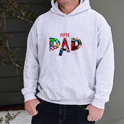 fatherhood superhero shirt, best dad ever top, father's day gift idea, super dad logo sweatshirt, father of the year app