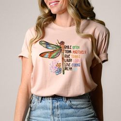 inspirational dragonfly shirt,aesthetic clothes,motivational tee,insect shirt,womens clothing,nature lover,cottagecore s