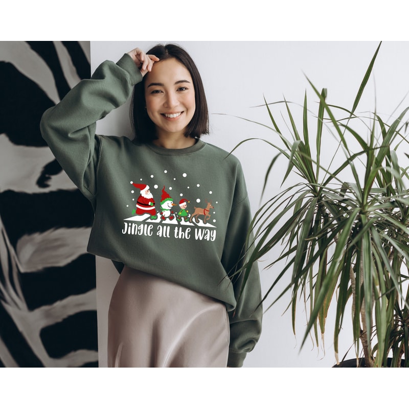 Jingle All The Way Sweatshirt, Christmas Squad Sweatshirt, Jingle Hoodie, Holiday Gift Sweatshirt, Christmas Party Hoodie.jpg