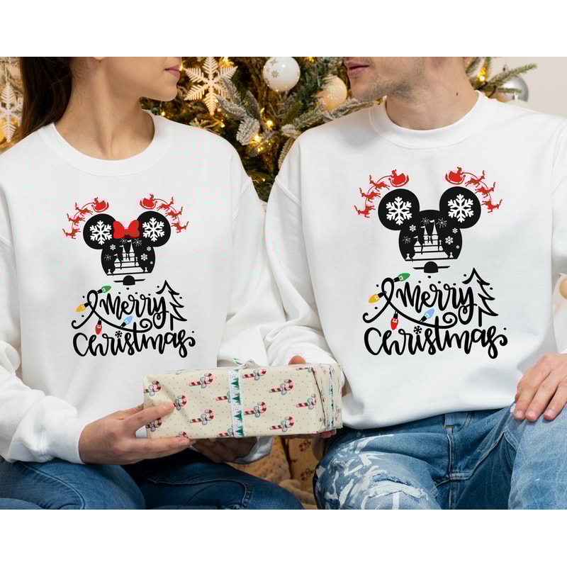 Merry Christmas Disney Sweatshirts, Merry Christmas 2023 Disney Tee, Minnie Christmas Tee, 2023 Disney Christmas Sweatshirts.jpg