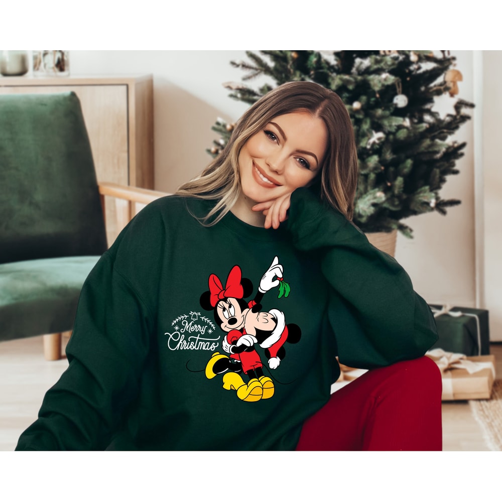 Mickey And Minnie Christmas Sweatshirts, Customized Disney Christmas Sweatshirts, Mickey and Minnie Holiday Sweatshirts, Disney Holiday Tee.jpg