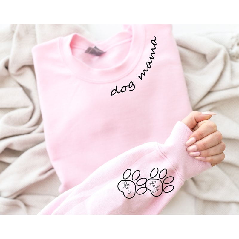 Personalized Dog Paw Sweatshirt,Custom Dog Mama Sweatshirt,Gift for Mama Sweatshirt, Christmas Gift for Mama, Dog Mom.jpg