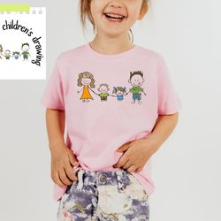 personalized drawing shirt, custom children's art, father's day tee, unique gift shirt, customized family top,unique fat