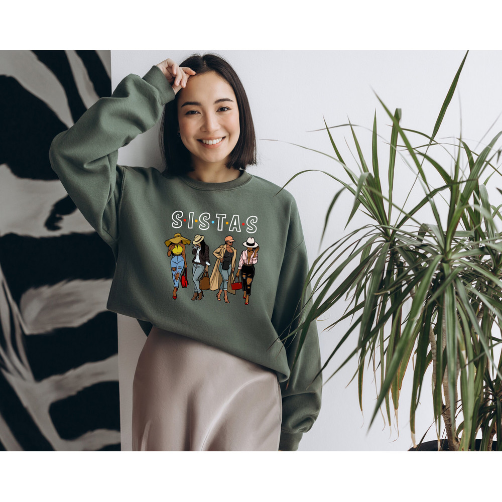 S.i.s.t.a.s Sweatshirt, Afro Women Sweatshirts,,Sistas Sisters Hoodie, Afro Women Together, Black Woman , Morena African American Nubian.jpg