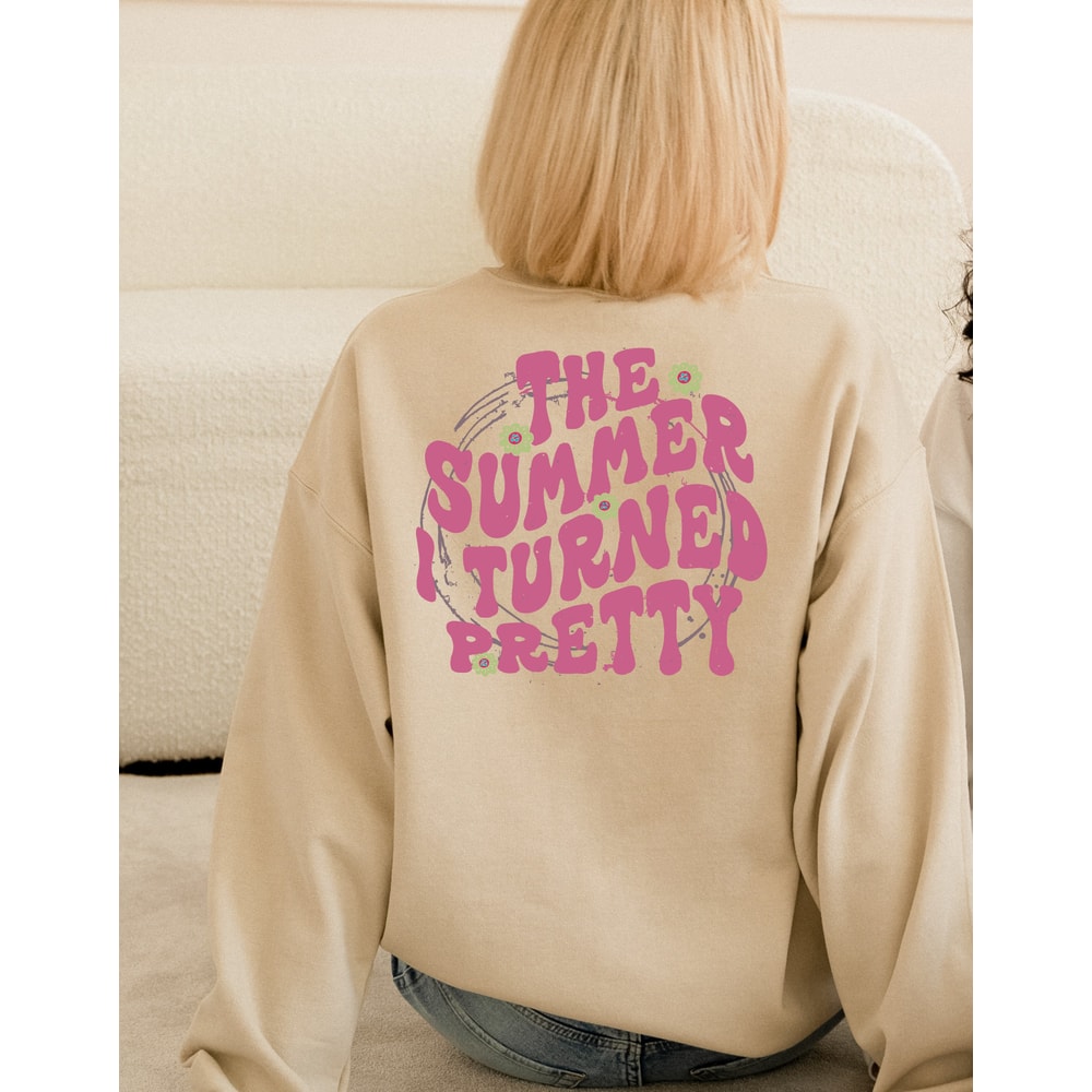The summer I turned pretty Sweatshirt, cousins beach Hoodie, oversized vintage comfort colors tee, summer tee, vacation shirt.jpg