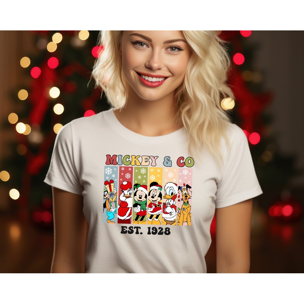 Vintage Walt Disney World Christmas Shirt, Mickey and Friends Christmas Shirt, Disney Family Christmas Shirt, Disney Holiday Shirt.jpg