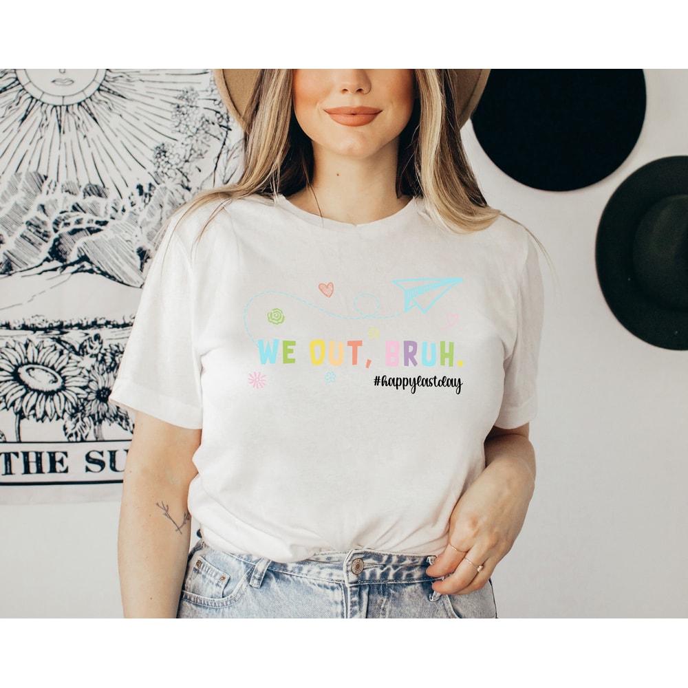 We Out Bruh Happy Last Day of School Shirt, Retro Vintage End Of School Shirt, Teacher Appreciation Shirt, Funny School Tshirt, Student Tee.jpg