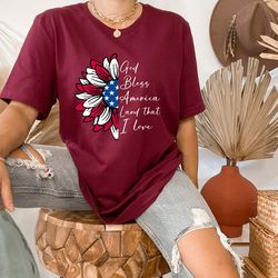 america shirt, independence day shirt, god bless america t shirt, christian shirts, 4th of july family matching, indepen