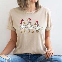 christmas ducks sweatshirt, duck christmas lights shirt, funny animals christmas shirt, funny christmas shirt, holiday a