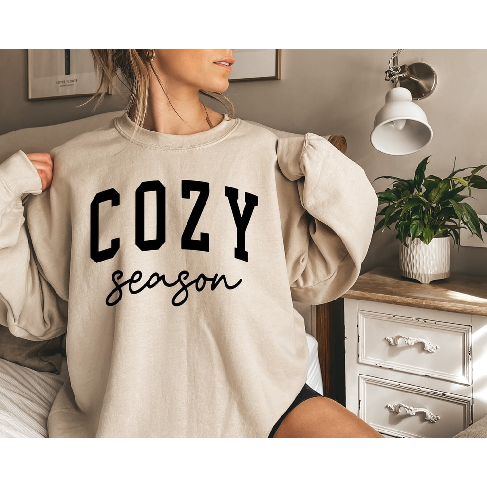 Cozy Season Tshirt Get Cozy Sweatshirt, Merry Christmas, Christmas Jumper Winter Hoodie, Stay Home, Cozy Vibes, Cozy Season Lover, Xmas Gift.jpg