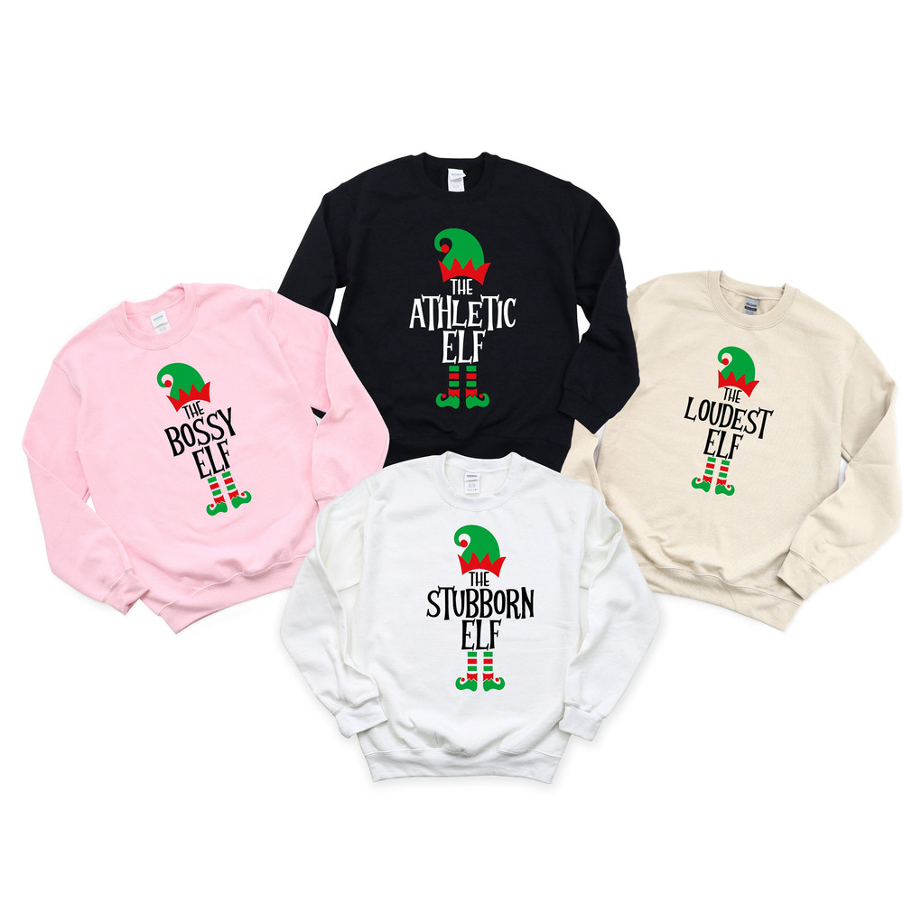 Custom The Elf Shirt, Custom Elf Sweatshirt, Christmas Family Matching Gift, Funny Christmas Elf Shirt, Personalized Family Christmas Pajama.jpg