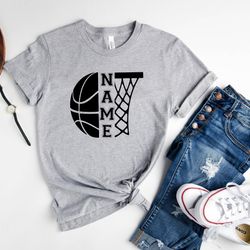 customized basketball shirt, your name basketball, personalized basketball sweatshirt, game day shirt, basketball season