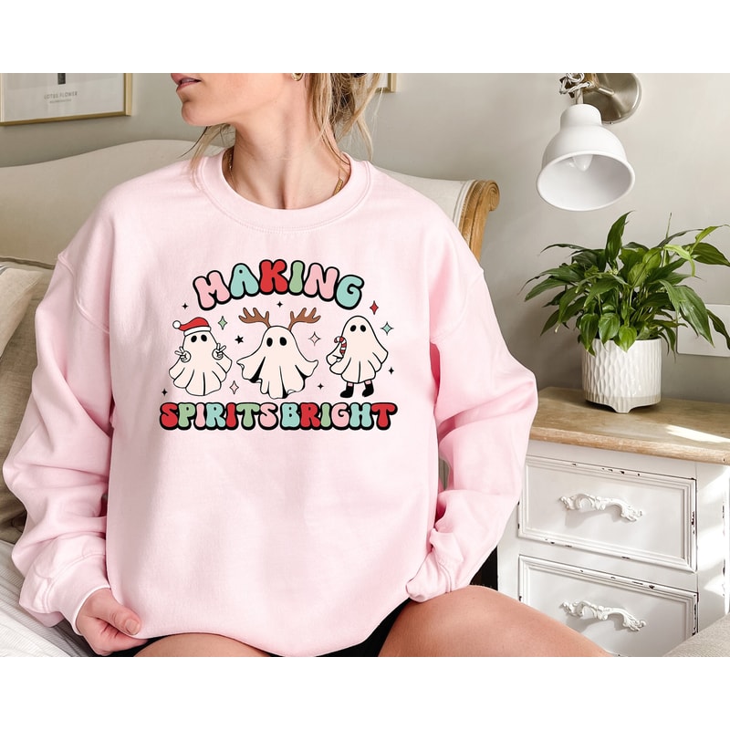 Cute Halloween ghosts t-shirt, Halloween Shirt, ghost Halloween Shirt, Retro Spooky shirt, Making Spirits Bright Shirt, Cute Halloween Shirt.jpg