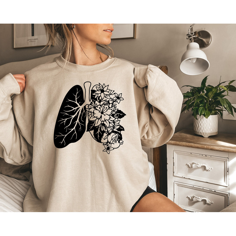 Floral Lungs Shirt, Anatomical Lungs Shirt, Nurse Tee, Nursing Student Shirt, Asthma, Floral Lungs Hoodie, Medical Student Shirt Nurse Gift.jpg