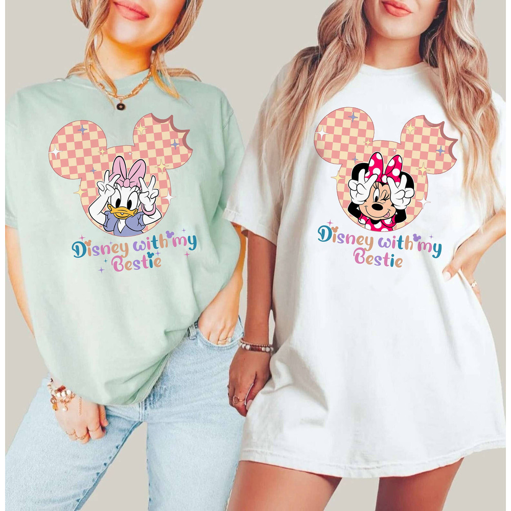 Disney With My Bestie Shirt, Minnie And Daisy Bestie Shirt, Disney Girl's Trip Shirt, WDW Disneyland Shirt, Best Friends Matching Shirt.jpg