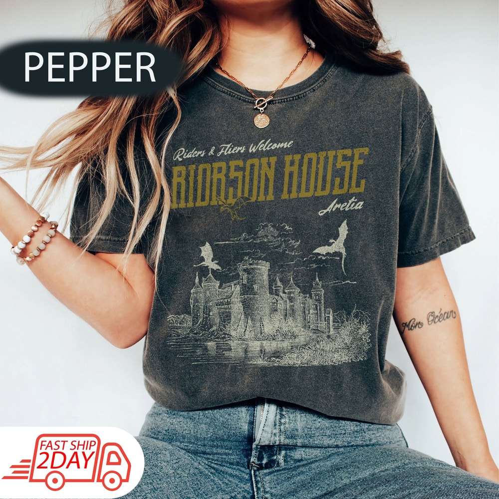 Iron Flame Shirt, Xaden Riorson House Shirt, Fourth Wing Merch, Vilolet Sorrengail Silver One Basgiath War College Dragon Rider Bookish Gift.jpg