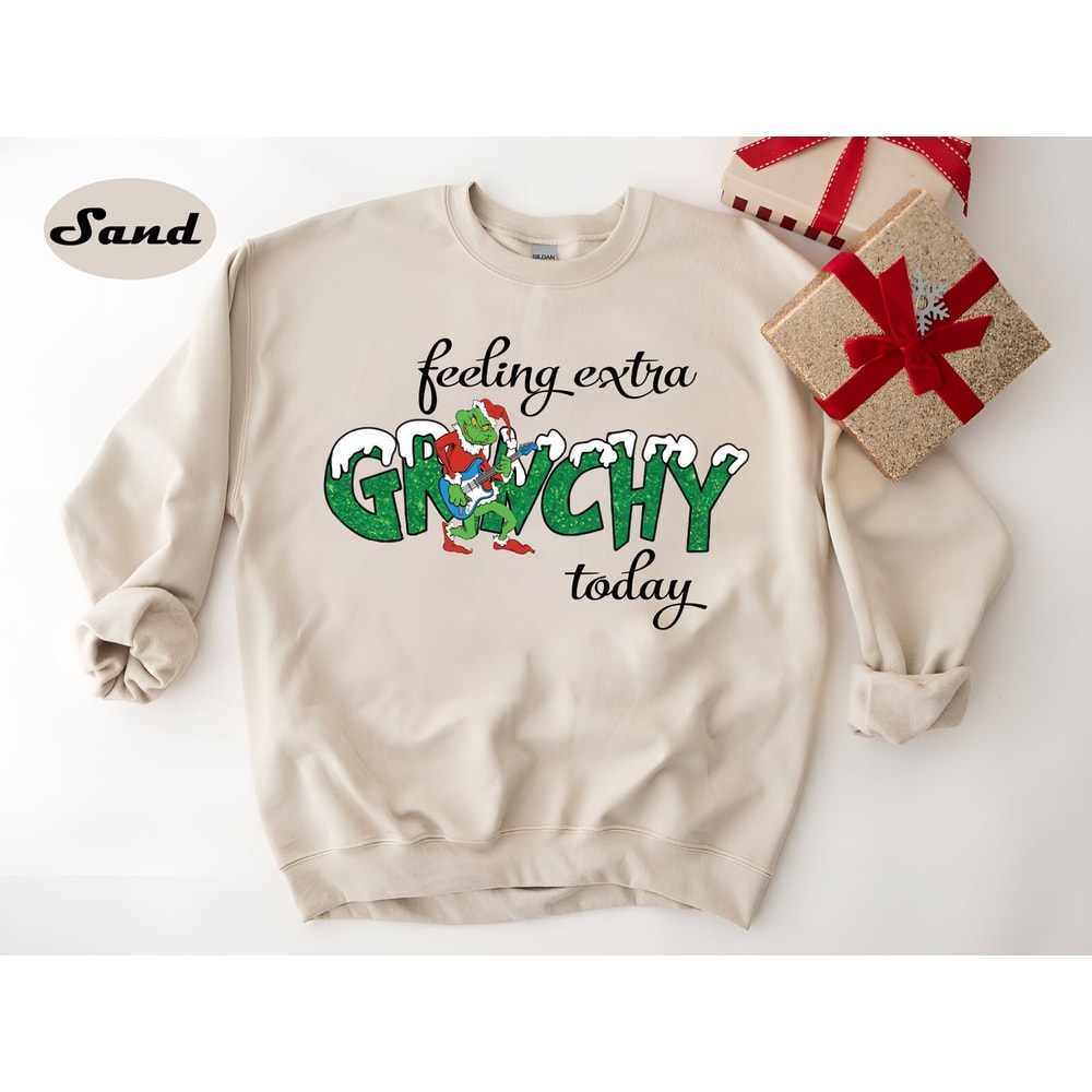 Merry Grinchmas Sweatshirt, Christmas Grinch Funny Sweatshirt, Grinch Christmas Shirt, Feeling Extra Grinchy To Day Shirt, Christmas Shirt.jpg
