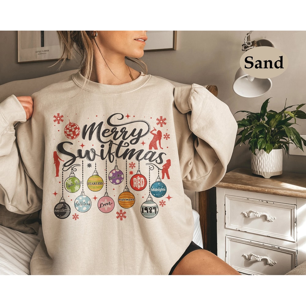 Merry Swiftmas Sweatshirt, The Eras Tour Christmas Shirt, Have A Merry Swiftmas Sweatshirt, TS Fan Gift, Swiftmas Shirt, Gift for Swifties.jpg