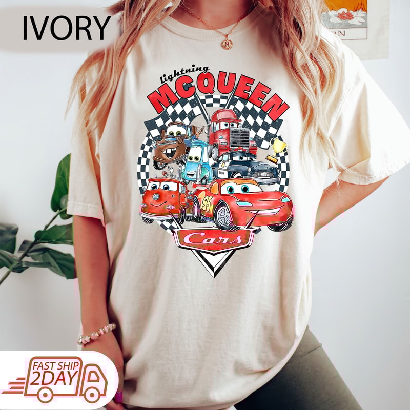 Retro Lightning Mcqueen Shirt, Vintage Disney Cars Shirt, Disney Car Pixar Shirt, Cars Theme Birthday Shirt, Cars Character,Disney Cars Land.jpg