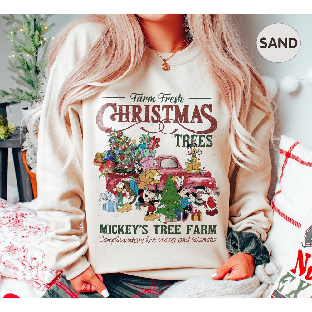 Vintage Disney Farm Fresh Sweatshirt, Mickey's Very Merry Christmas Sweatshirt, Disney Family Christmas Party Shirt, Disneyworld Christmas.jpg