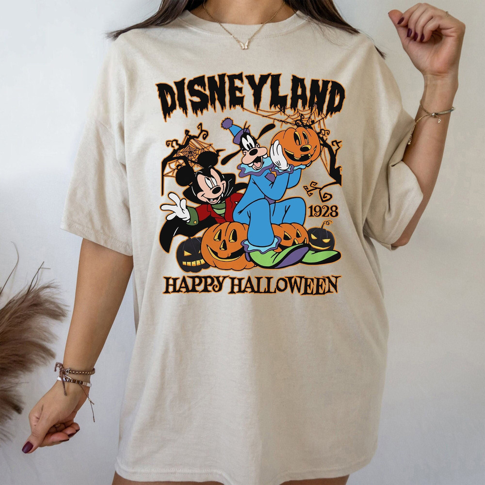 Vintage Disney Mickey & Friends Halloween Shirts, Mickey Halloween Pumpkin Shirt, Disney Halloween Matching Shirts, Halloween Pumpkin Shirt.jpg