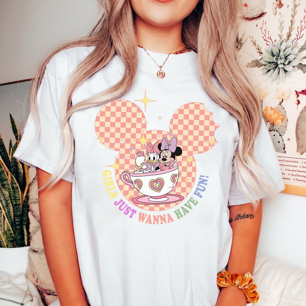 Vintage Disney Minnie Daisy Summer Shirt, Disney Besties Shirt, Disney Summer Shirt, Girls Just Wanna Have Sun, Minnie and Daisy Duck Shirt.jpg
