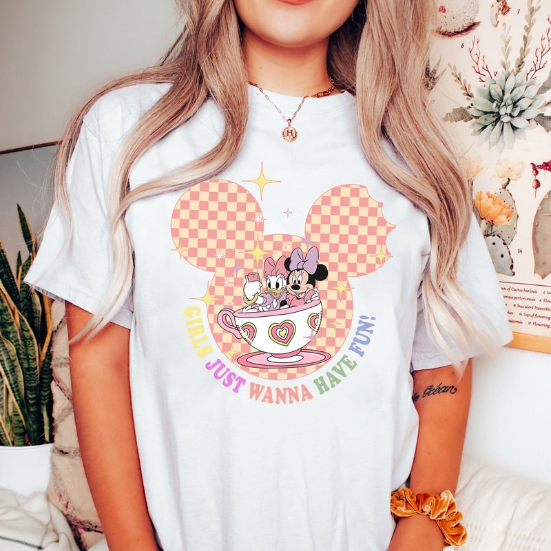 Vintage Disney Minnie Daisy Summer Shirt, Disney Besties Shirt, Disney Summer Shirt, Girls Just Wanna Have Sun, Minnie and Daisy Duck Shirt.jpg