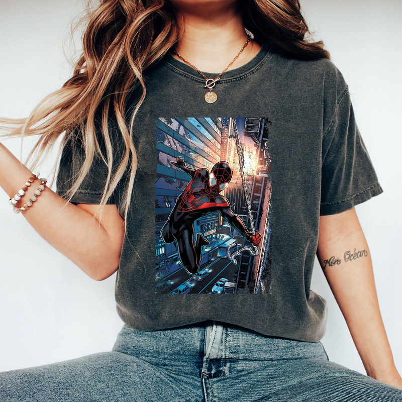 Vintage Spiderman Miles Morales Shirt, Spider man 2023 Shirt, Spider Man Across the Spider-Verse Shirt, Marvel Shirt, Marvel Fan Gift.jpg