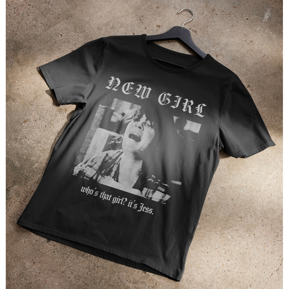 New Girl Zooey Deschanel Metal T-Shirt.jpg