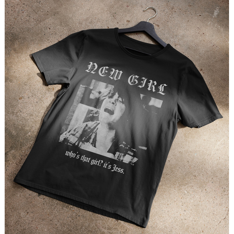 New Girl Zooey Deschanel Metal T-Shirt.jpg