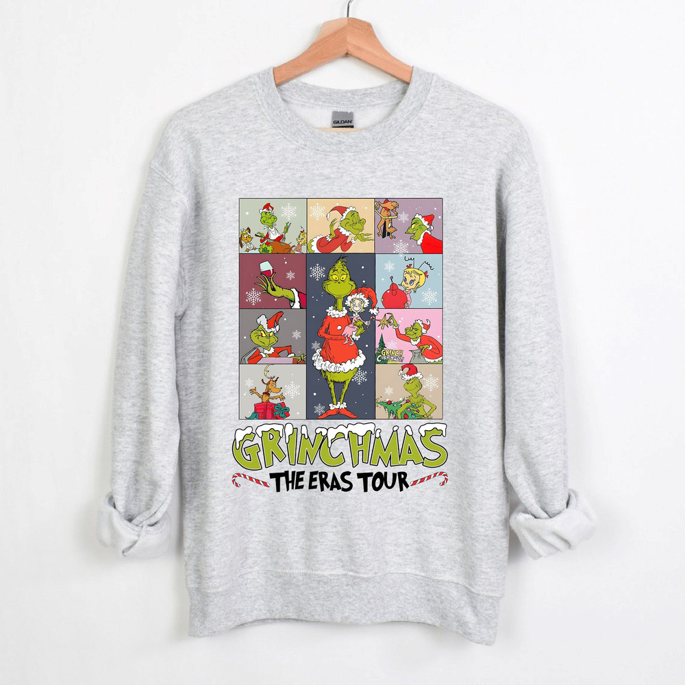 Grinchmas The Eras Tour Christmas Sweatshirt, The Grinch Christmas Sweatshirt, Funny Grinch Sweatshirt, Merry Christmas Sweatshirt 1.jpg