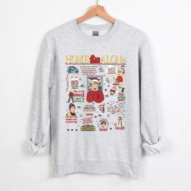 Home Alone Sweatshirt, Christmas Movie Sweatshirt, Kevin Mccallister Sweatshirt, Vintage Christmas Sweatshirt, 90s Christmas Movie Shirt 1.jpg