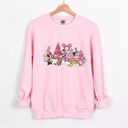 Mickey & Friends Christmas Sweatshirt, Pink Christmas Sweatshirt, Mickey's Verry Merry Christmas Shirts, WDW Disneyland