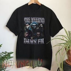 the weeknd music shirt, dawn fm starboy perfect for weeknd concert 90s vintage retro bootleg, graphic tee gift for fan