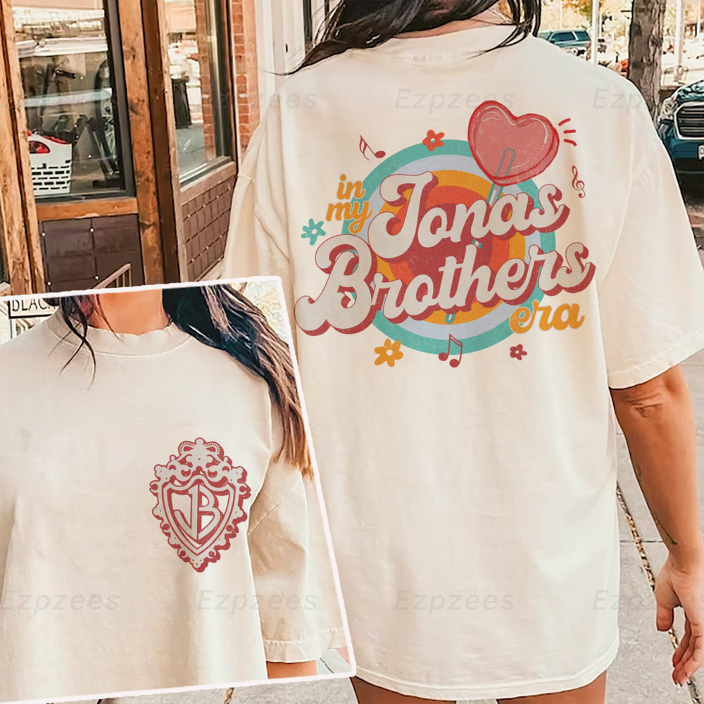 In My Jonas Brothers Era Jonas Brothers Retro Shirt, Jonas Brothers Album Comfort Colors Shirt, 5 Albums 1 Night Jonas Tour 2023 Music Lover.jpg