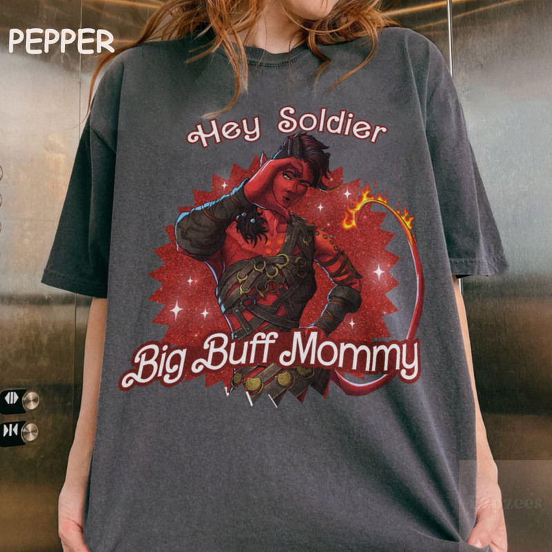 Karlach Big Buff Mommy Simp Comfort Colors Tshirt, Baldur's gate 3 Sweatshirt, Video games Tee, Gift For Video Game Streamers Hoodie.jpg