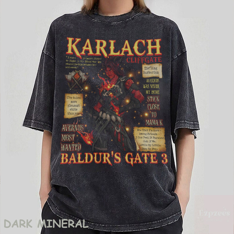 Karlach Mommy K Badass Memorable Quotes Comfort Colors Tshirt, Baldur's gate 3 merch shirt, Video games Tee, gift for video game streamers.jpg