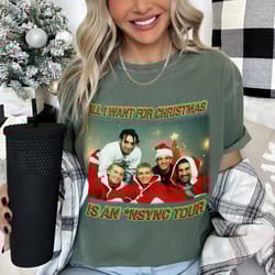 nsync christmas music shirt, bootleg boy band vintage 90s y2k sweatshirt, retro nsync forever christmas gift unisex hood
