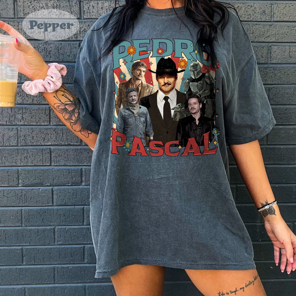 Pedro Pascal Shirt, Pedro Pascal 90s Shirt, Pedro Pascal Tee, Pedro Pascal Fan Gifts, Gift For Fan, The Last Of Us Merch.jpg